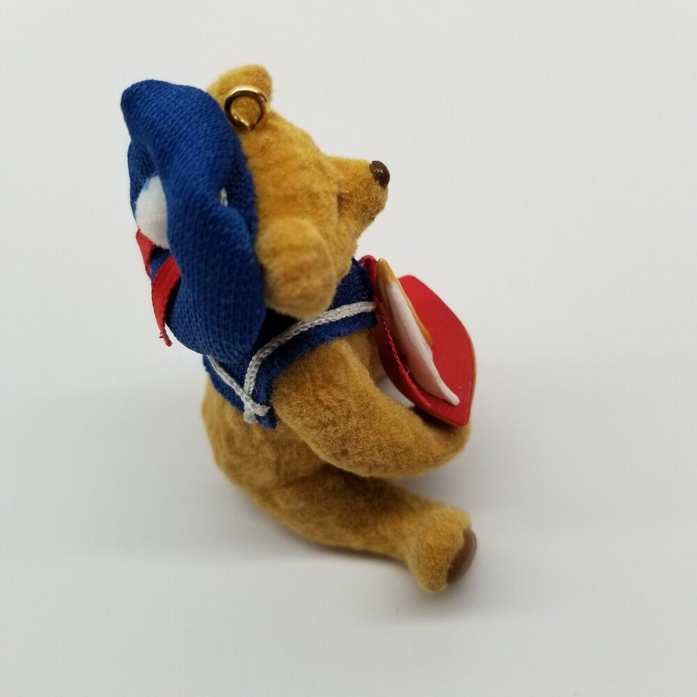 Vtg Hallmark Keepsake Ornament Sailor Bear Nautical Christmas, flocked 1997 NOS - Picture 4 of 7